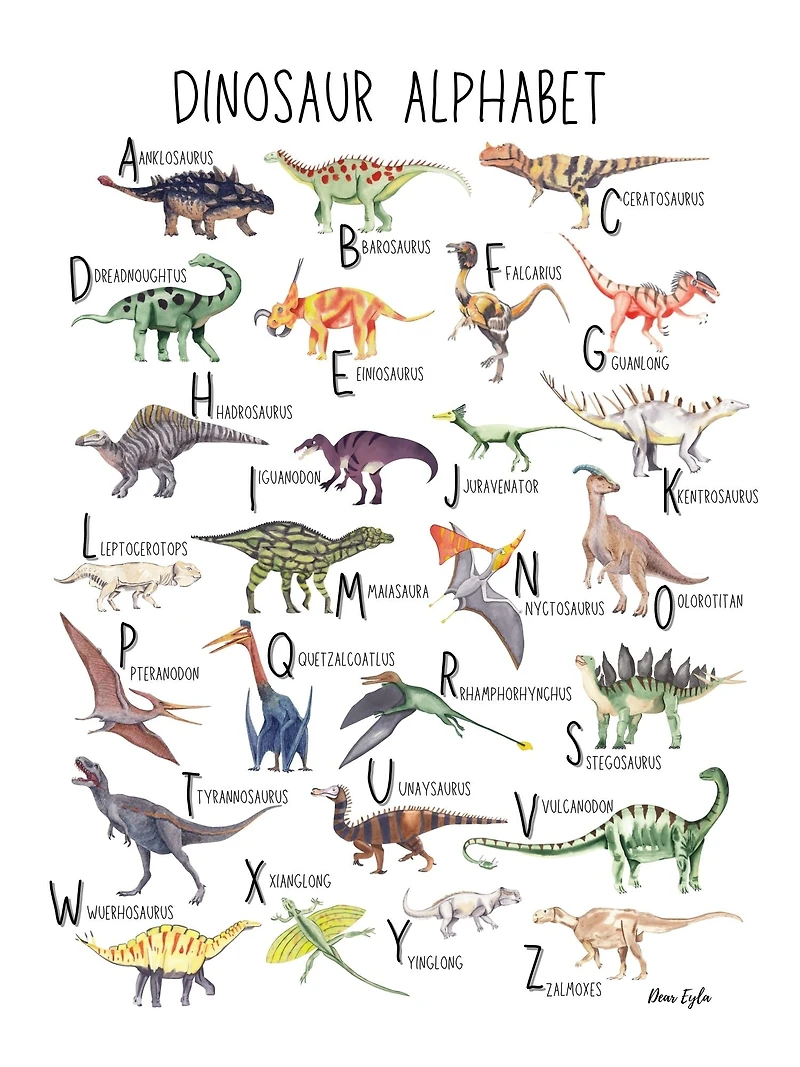 Dinosaur Alphabet - Dear Eyla