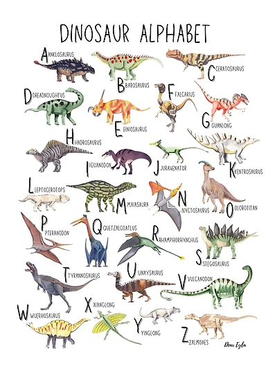 Dinosaur Alphabet - Dear Eyla