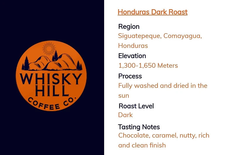 Whiskey Hill Coffee Co. - Honduras Dark
