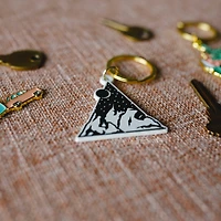 Mountain Keychain - Morse Code Love