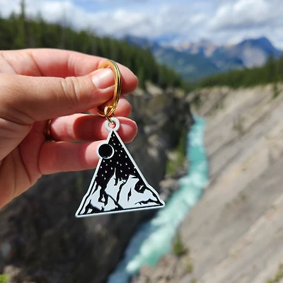 Mountain Keychain - Morse Code Love