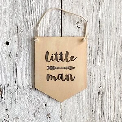 Little Man Wall Flag - Etch'd Designs