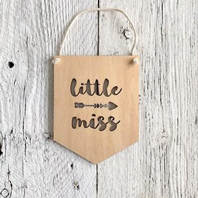 Little Miss Wall Flag - Etch'd Designs