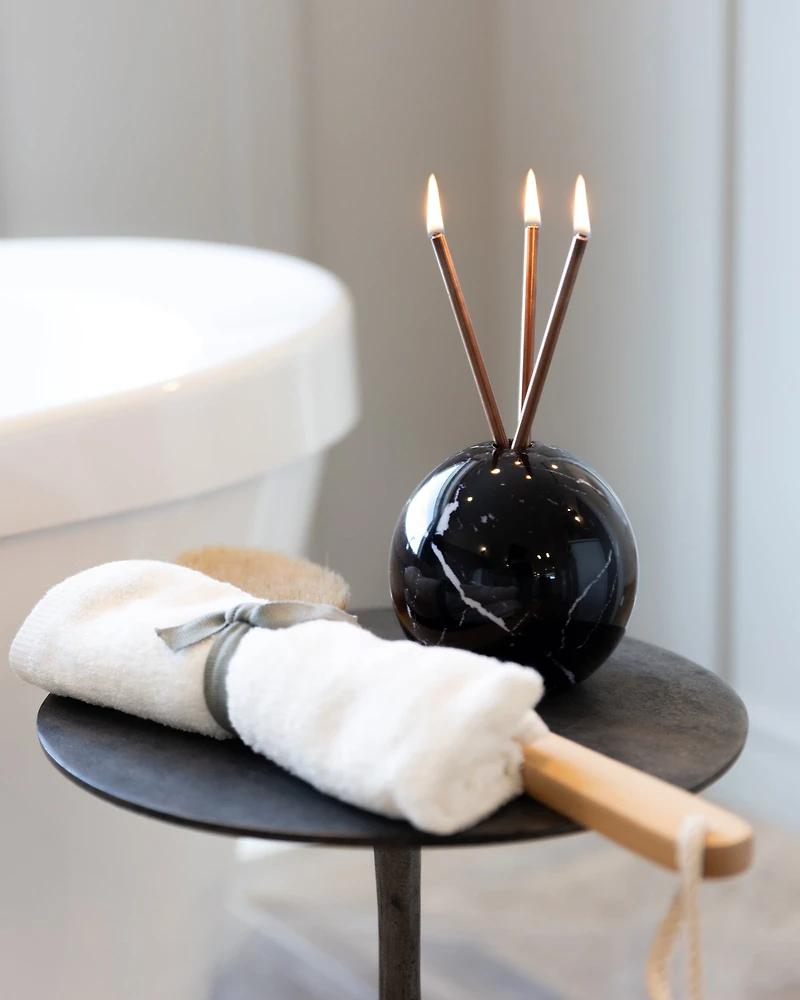 Black Marble Vase Neva Collection