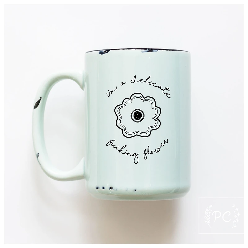 DELICATE FLOWER - MUG - PRAIRIE CHICK PRINTS