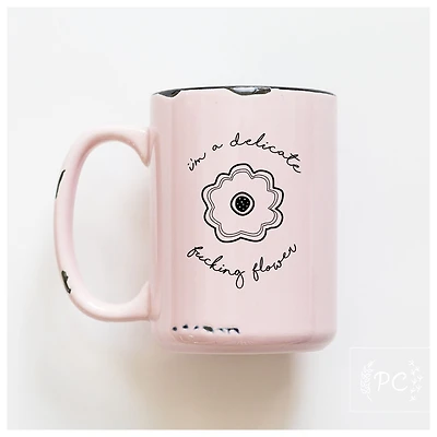 DELICATE FLOWER - MUG - PRAIRIE CHICK PRINTS