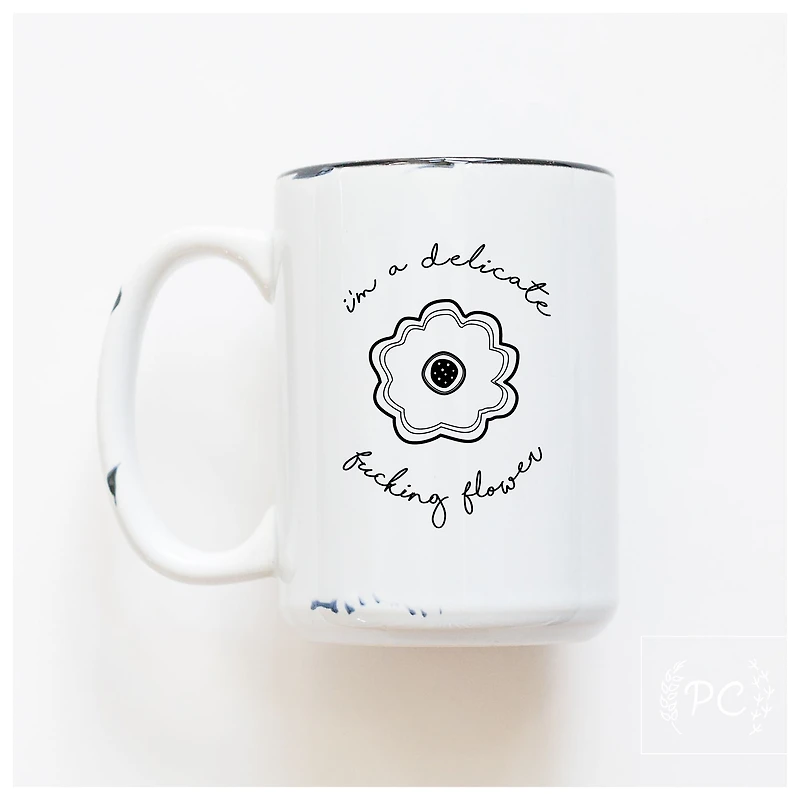 DELICATE FLOWER - MUG - PRAIRIE CHICK PRINTS