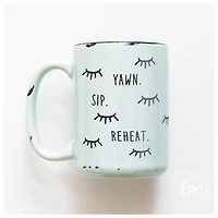 YAWN SIP REHEAT - MUG - PRAIRIE CHICK PRINTS