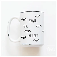 YAWN SIP REHEAT - MUG - PRAIRIE CHICK PRINTS