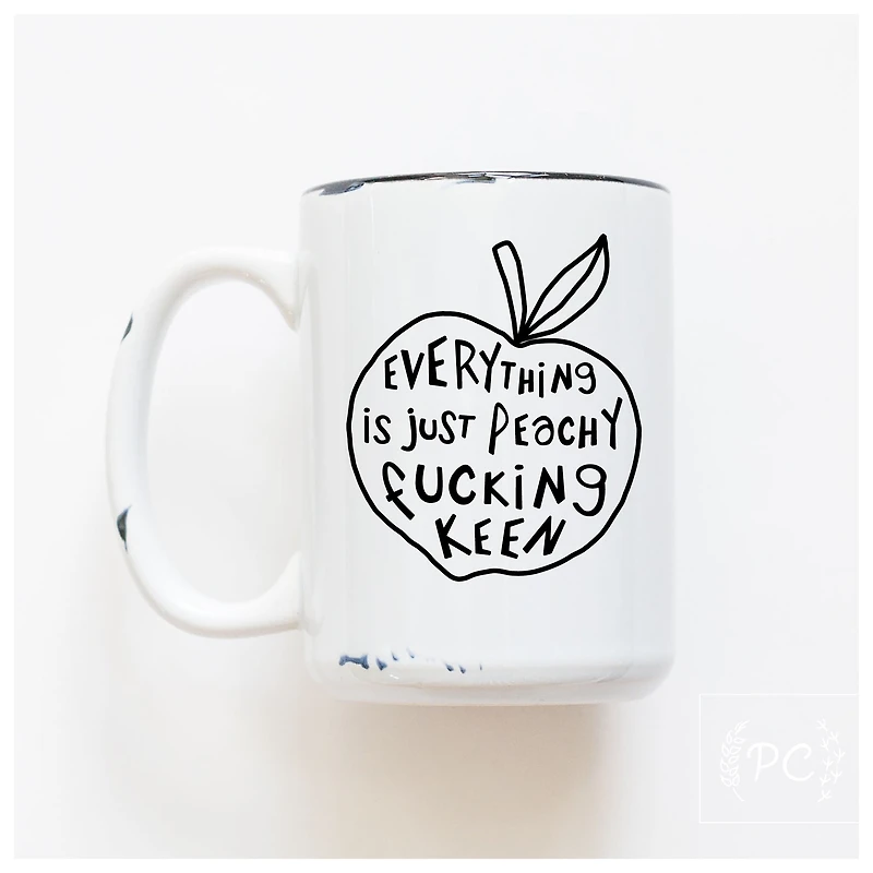 JUST PEACHY - MUG - PRAIRIE CHICK PRINTS