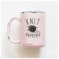 KNIT HAPPENS - MUG - PRAIRIE CHICK PRINTS