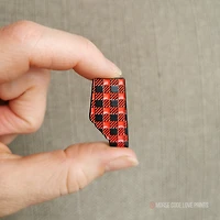 Plaid Alberta Pin - Morse Code Love Prints
