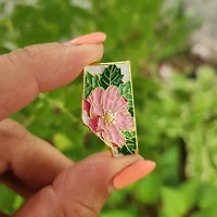 Alberta Wild Rose Enamel Pin