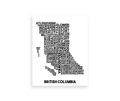 British Columbia Map - Damon D Chan Map Designs