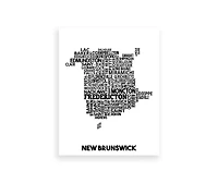 New Brunswick Map - Damon D Chan Map Designs