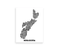 Nova Scotia - Damon D Chan Map Designs