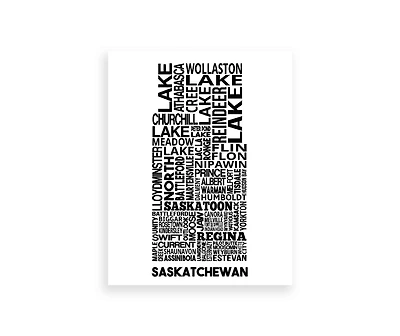 Saskatchewan Map - Damon D Chan Map Designs