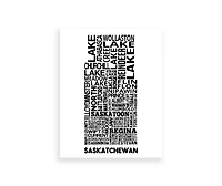 Saskatchewan Map - Damon D Chan Map Designs