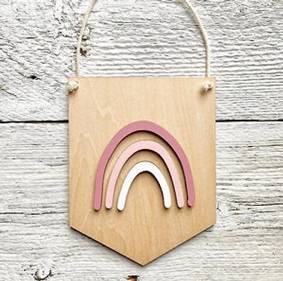 Rainbow 3D Wall Flags - Etch'd Designs