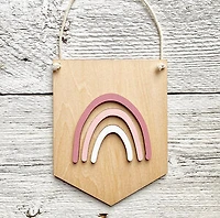 Rainbow 3D Wall Flags - Etch'd Designs