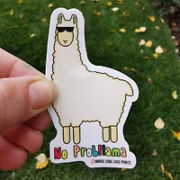 No Probllama Vinyl Sticker