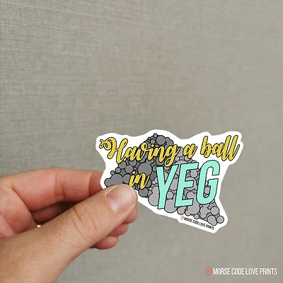 Having A Ball Vinyl Sticker