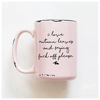 I LOVE AUTUMN LEAVES - MUG - PRAIRIE CHICK PRINTS
