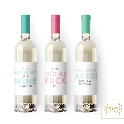 Birthday Bottle Labels