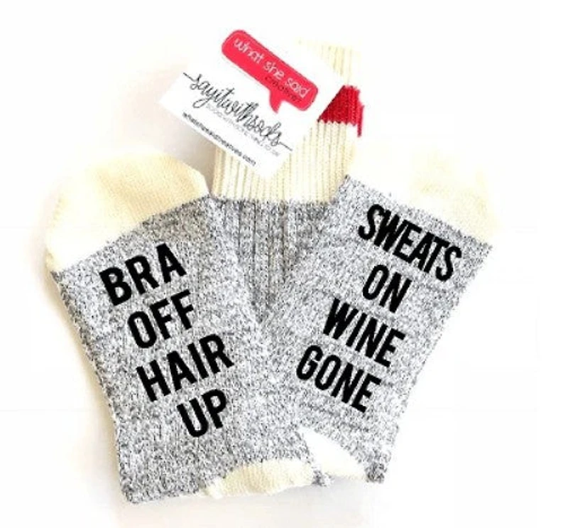 Bra Off Sweats On Socks