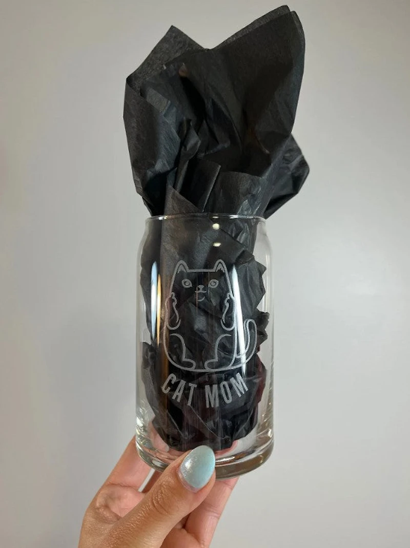Cat Mom Glass Can