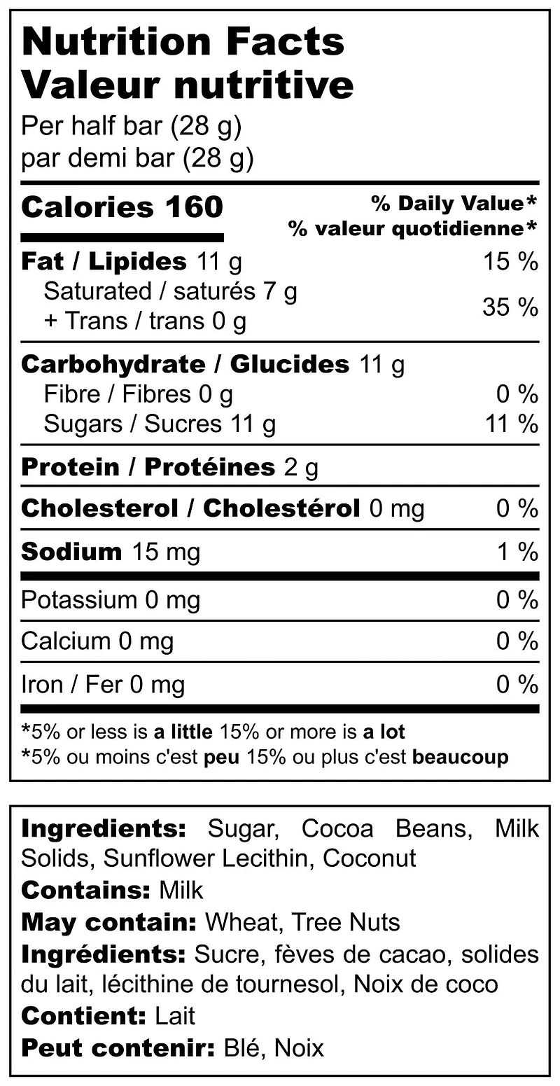 Toasted Coconut Chocolate Bar