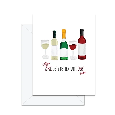 Age Gets Better With Wine Card - Jaybee Designs