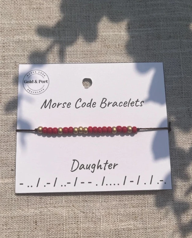 Daughter Morse Code Bracelet