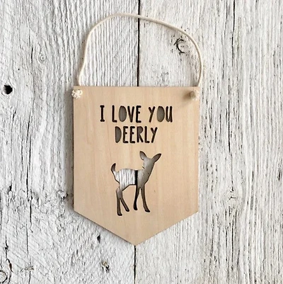 I Love You Deerly Wall Hanging