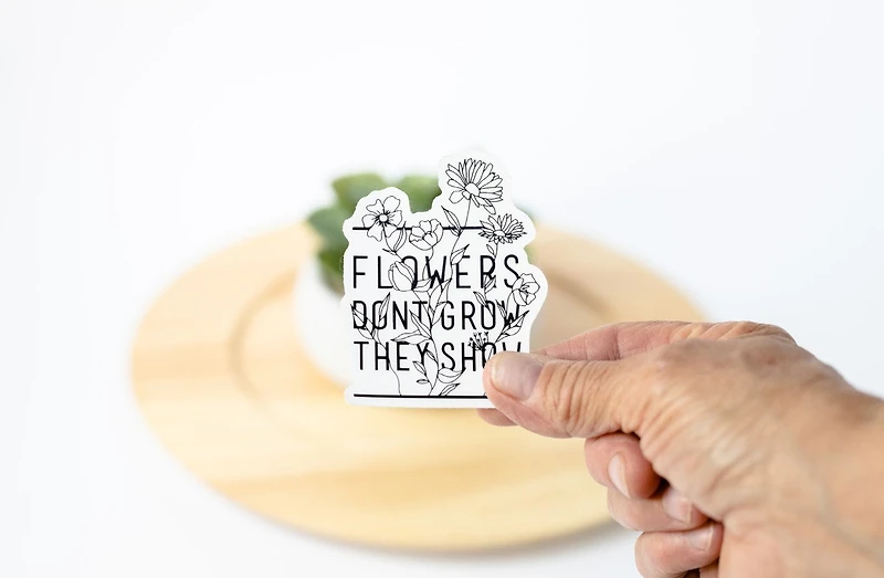 Flowers Don't Grow Magnet