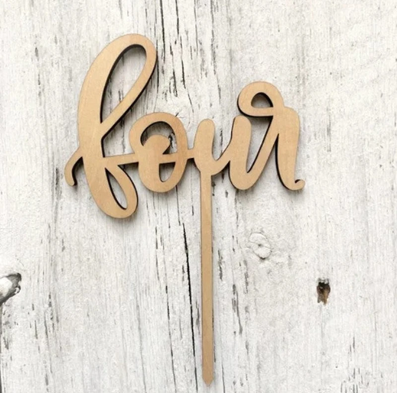 Four Cake Topper