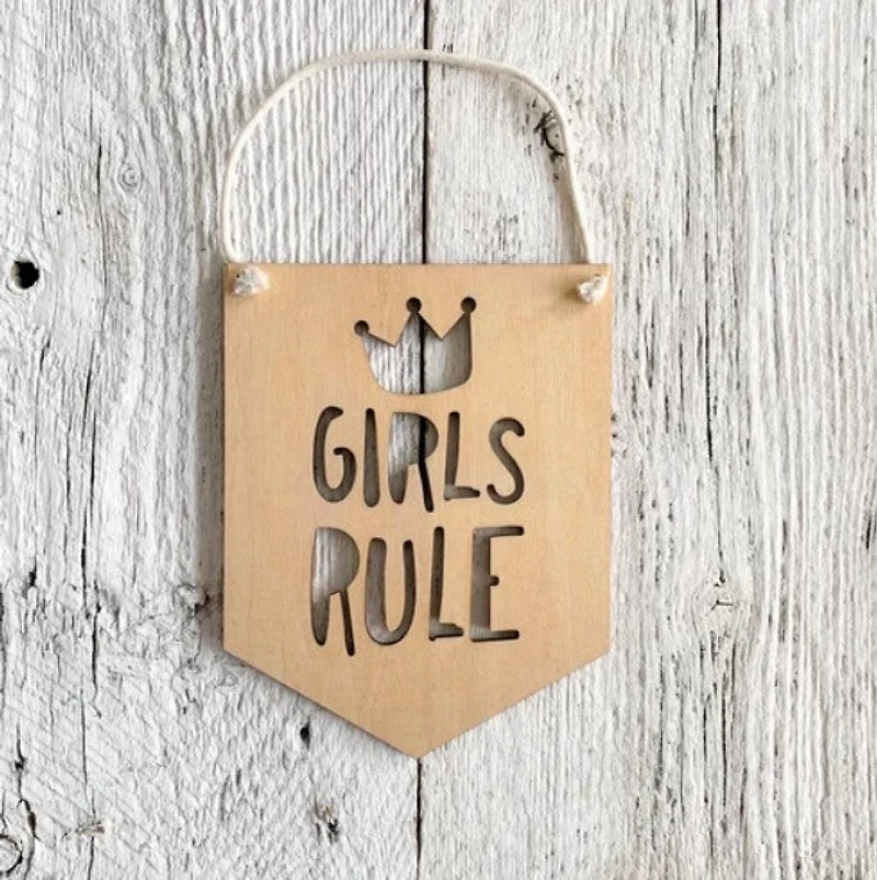 Girls Rule Wall Hanging