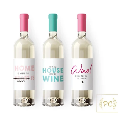 House Warming Bottle Labels