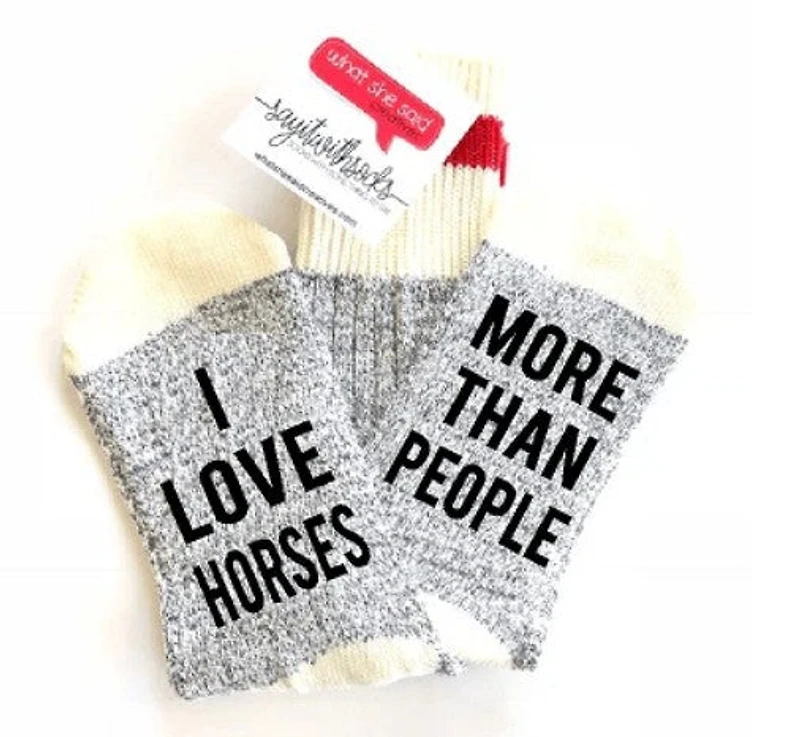 I Love Horses Socks