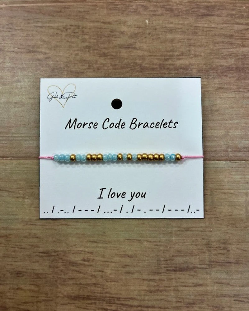 I Love You Morse Code Bracelet