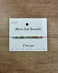 I Love You Morse Code Bracelet