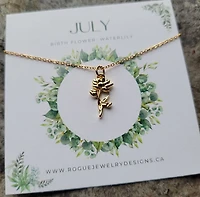 July Birth Flower Necklace
