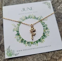 June Birth Flower Necklace