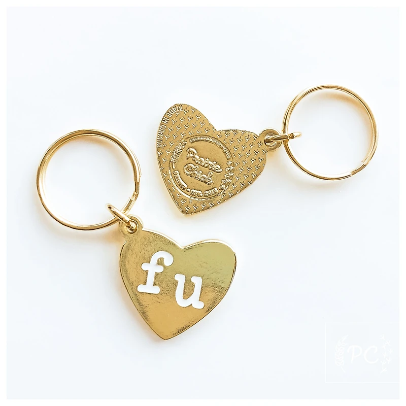 FU Heart Key Ring