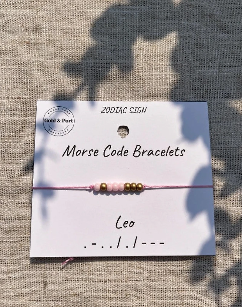 Leo Zodiac Morse Code Bracelet