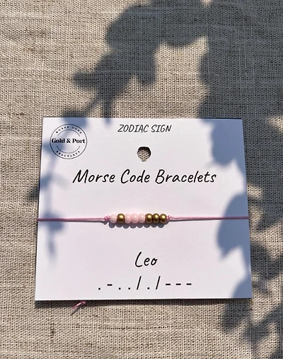 Leo Zodiac Morse Code Bracelet