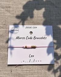 Leo Zodiac Morse Code Bracelet