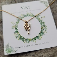 May Birth Flower Necklace