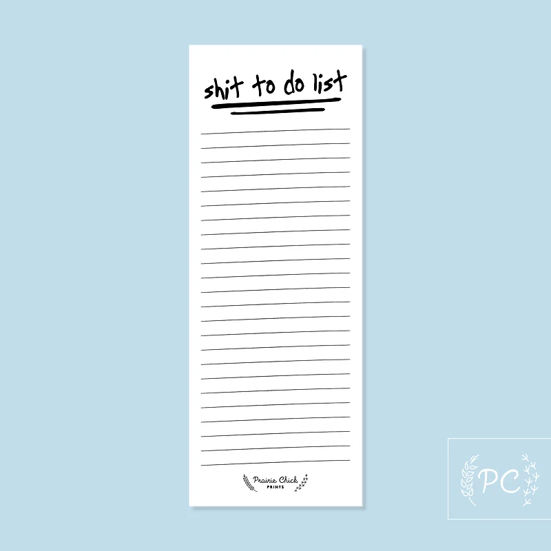 Shit To Do List Notepad