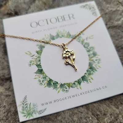 October Birth Flower Necklace